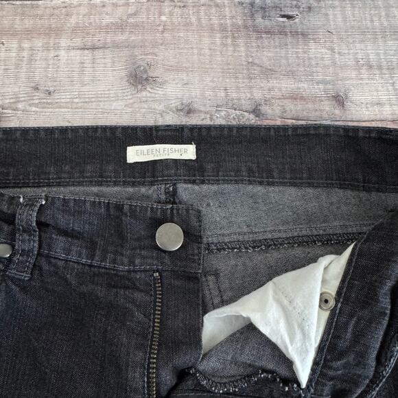 Eileen Fisher Jeans Women's Size 4 Petite Denim Black Straight Leg Stretch - Picture 3 of 12